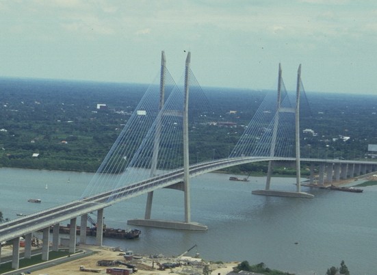 File photo of the My Thuan Bridge in the Mekong Delta, also built with Australian funding File photo of the My Thuan Bridge in the Mekong Delta, also built with Australian funding